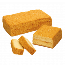 Small Sponge Cake with Sweetened Condensed Milk Cream and Peanuts "Orehowij"